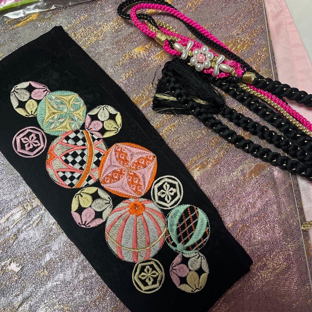 振袖セット 黒　白　中古