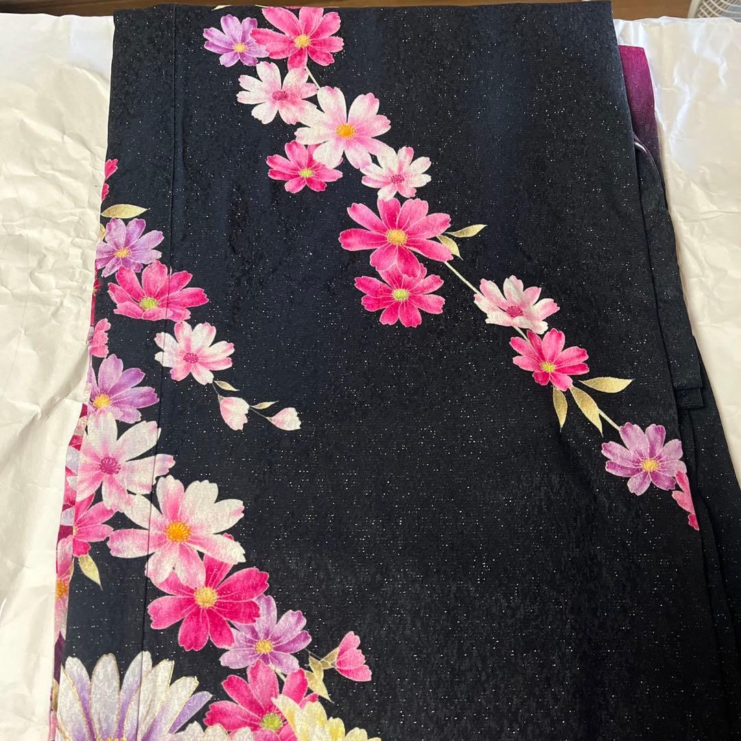 振袖セット 黒　白　中古