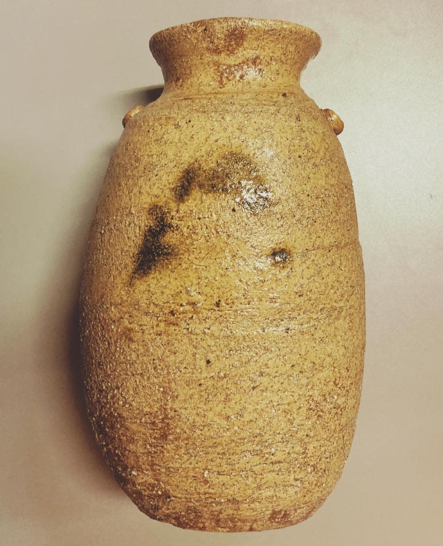 【値下げ】水野敬子 黄瀬戸 花入 【真作保証】