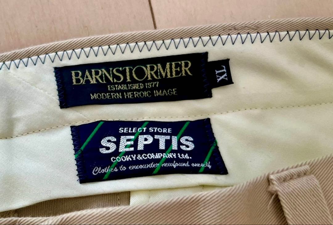 BARNSTORMER ベージュ チノパン　レギュラーフィット