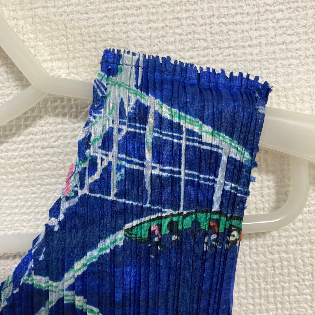 イッセイミヤケプリーツプリーズジェットコースター柄美品