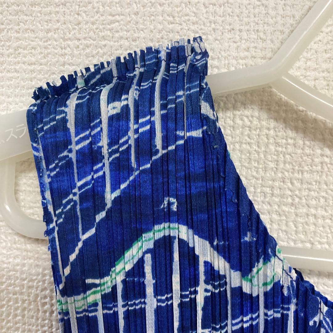 イッセイミヤケプリーツプリーズジェットコースター柄美品