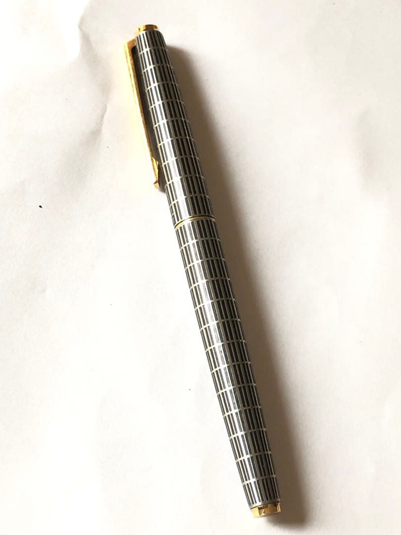 PILOT グレー ストライプ 万年筆18k 750