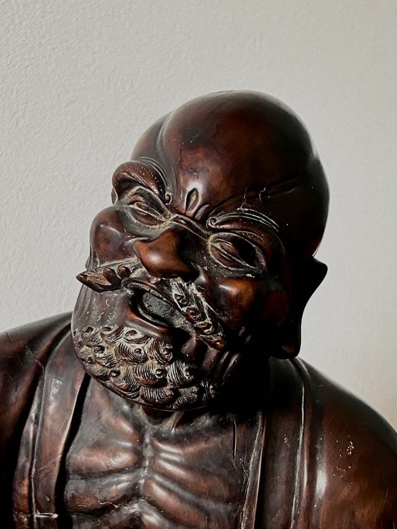 中国 時代 銘木紫檀 羅漢坐像 阿羅漢 座像 10kg 高さ43.5cm