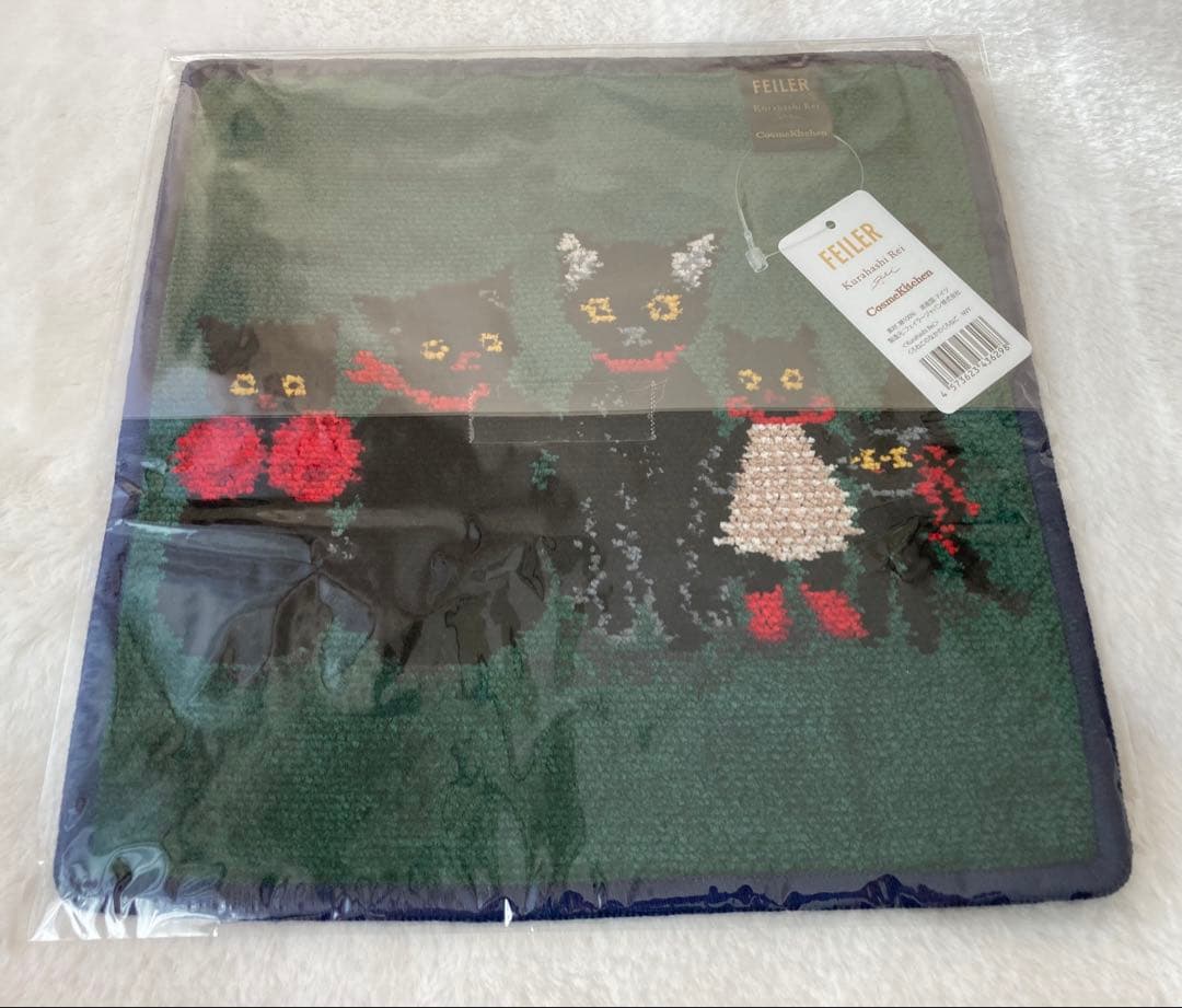 【新品】【匿名配送】FEILER ×cosme kitchen 猫デザイン2枚