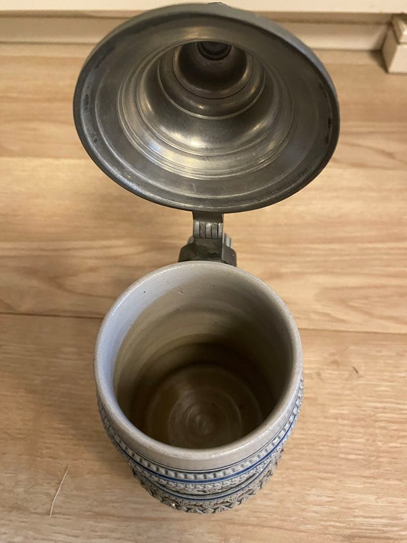 【アンティーク】陶器製ビールジョッキ　ビアクルーク