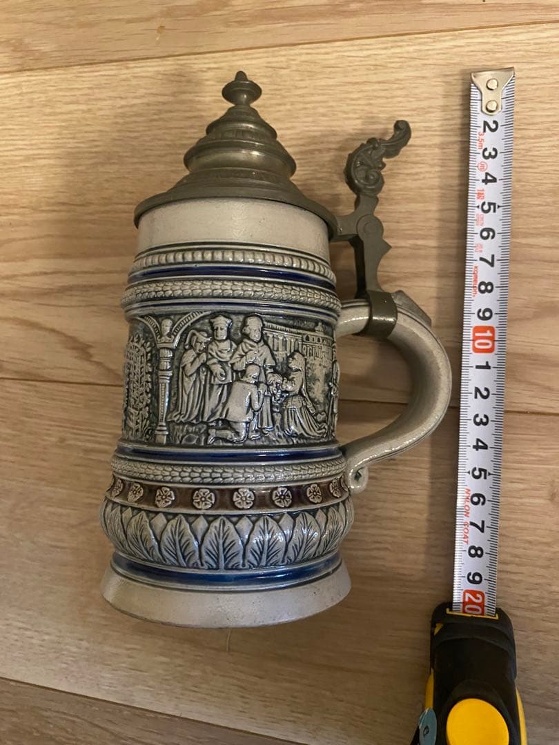 【アンティーク】陶器製ビールジョッキ　ビアクルーク