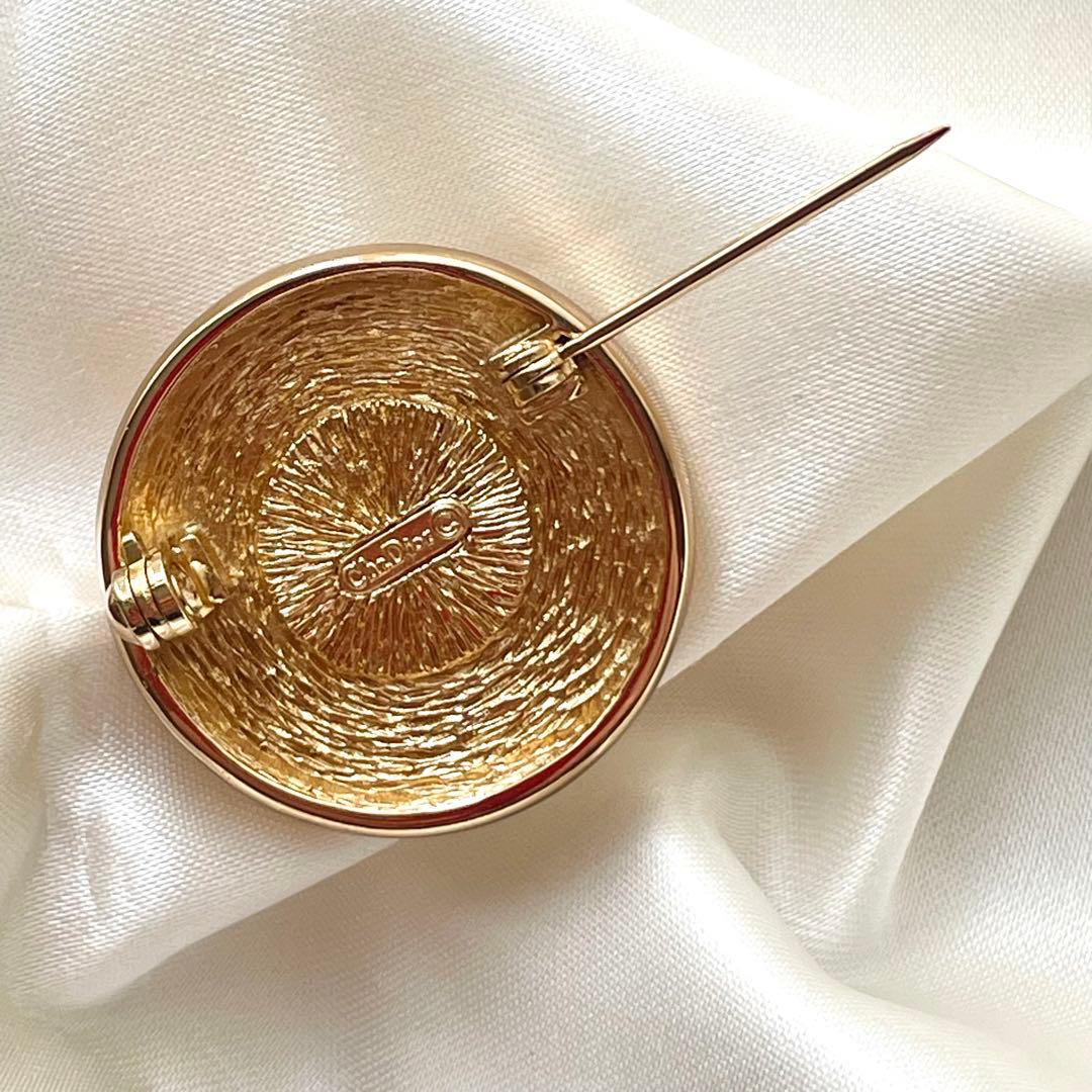 Christian Dior ディオール ブローチ ロゴ パール ヴィンテージ