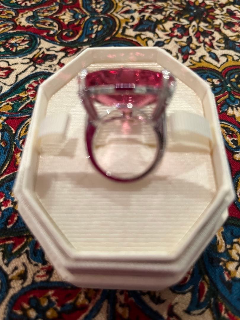 スワロフスキーピンククリスタルリング