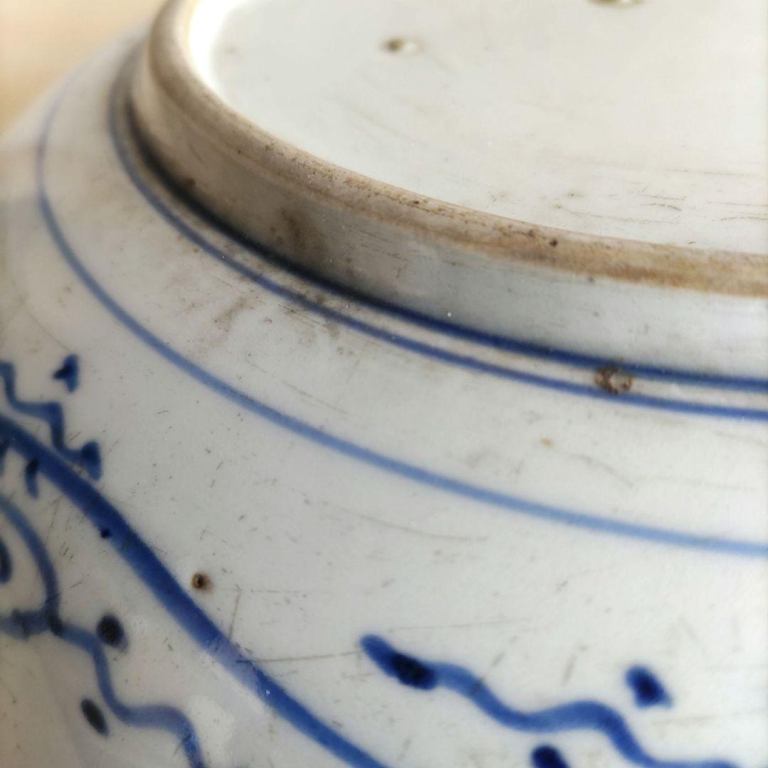 古伊万里　なまず図　皿　D538