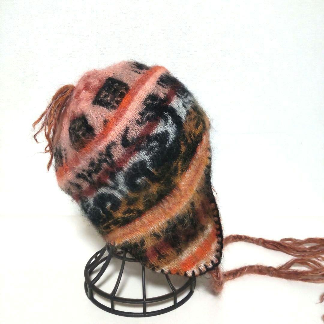 ヴィヴィアンウエストウッド ウール 耳付きニット帽 フリンジ 希少