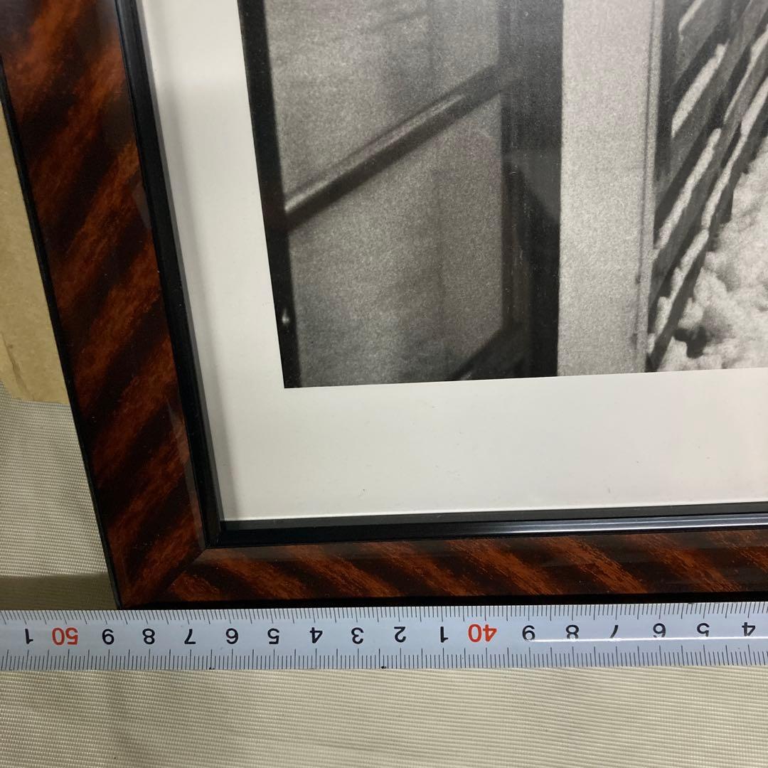 雪の街並み モノクロ写真 永島　浩ニ