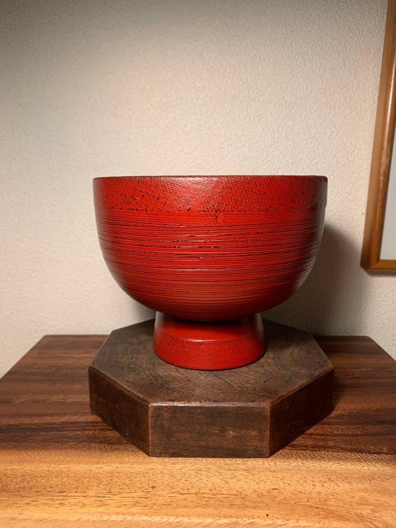 美品 布張 合鹿椀 漆器 輪島塗 直径15cm 漆器