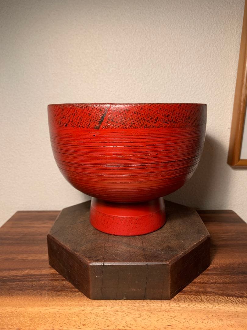 美品 布張 合鹿椀 漆器 輪島塗 直径15cm 漆器