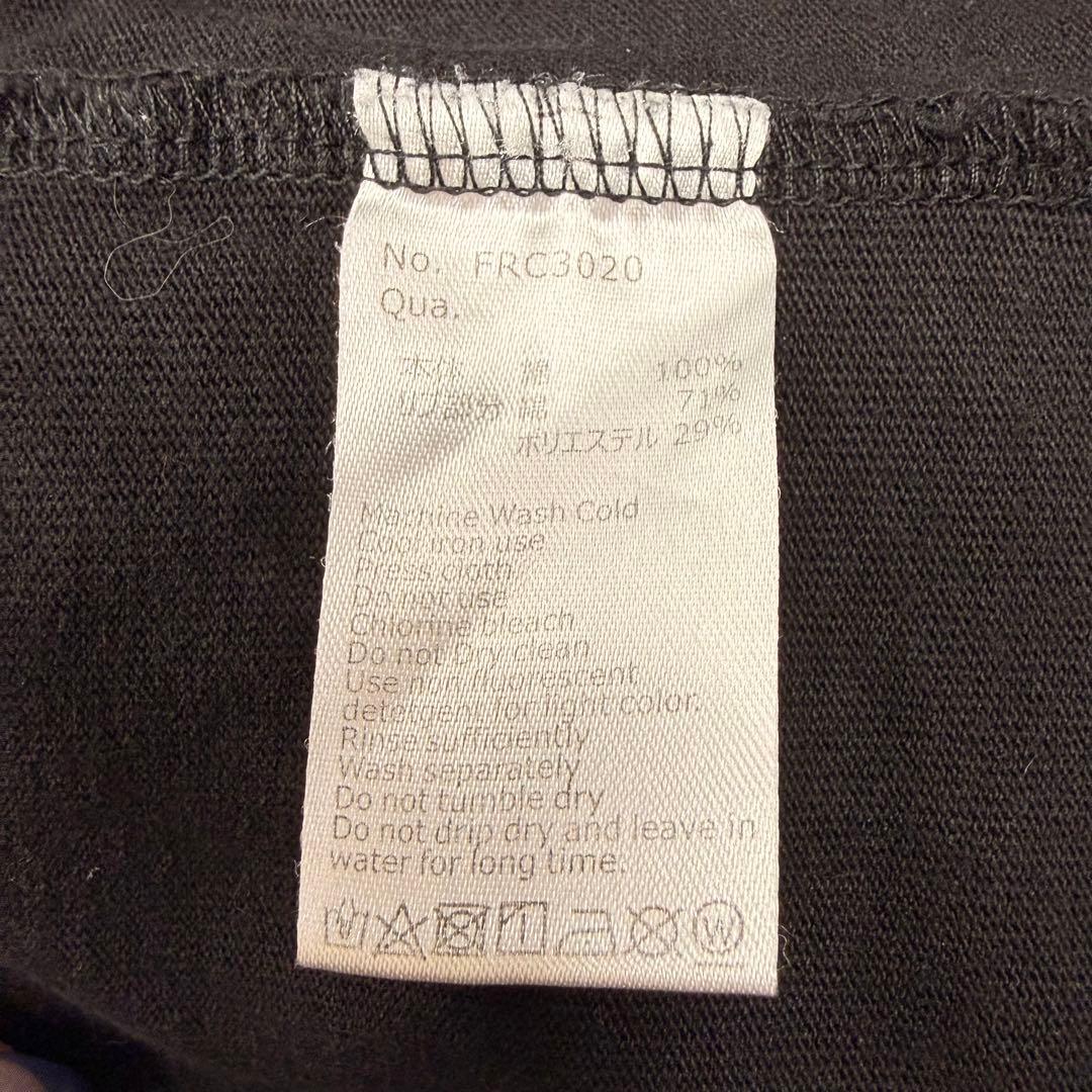 FR2月桃 パイズリー柄刺繍Tシャツ ブラックL