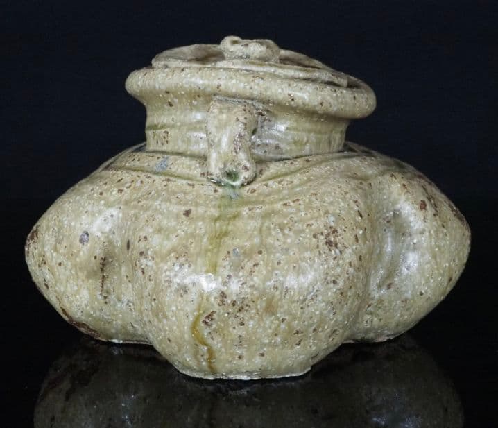 【本物保証】坪島土平　廣永窯　古風伊賀水指　本人作　茶道具　共箱　川喜田半泥子