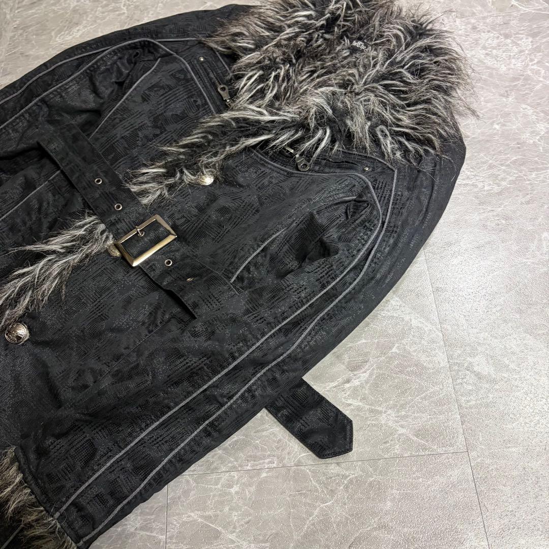 y2k 00s グランジ ファージャケット　ファーコート　お兄