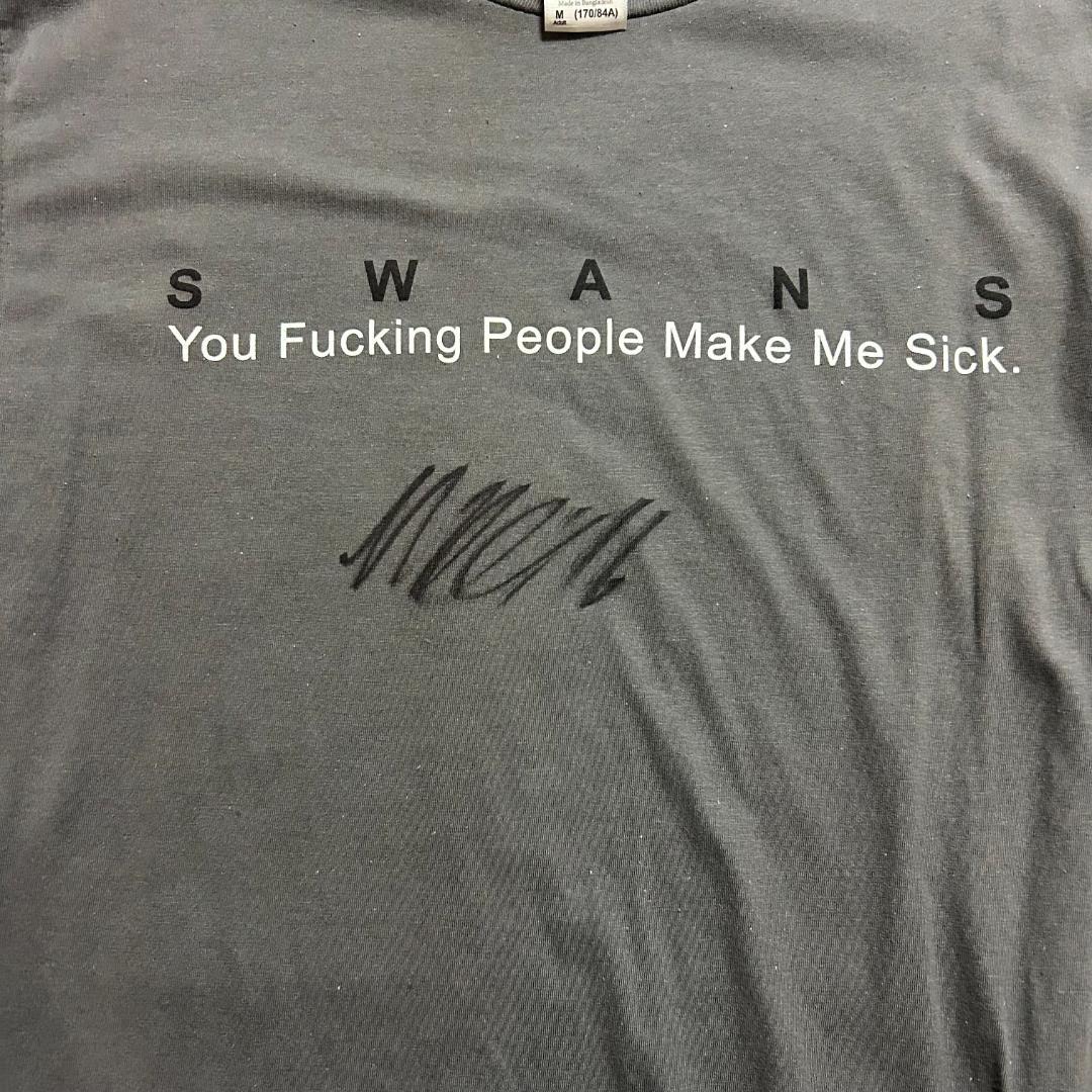 【貴重！】SWANS Michael Gira直筆サイン入　バンドTシャツ M