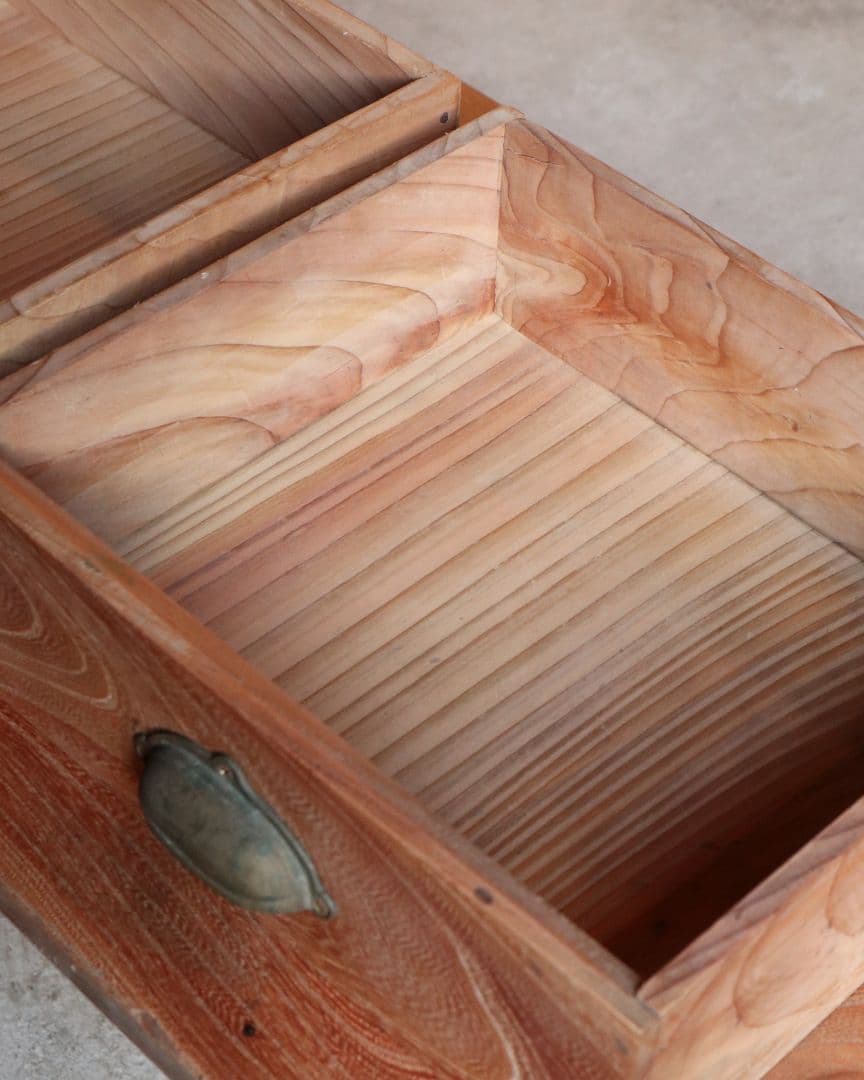 総欅(ケヤキ)材のろくろ脚ローテーブル　古道具 古家具 アンティーク カフェ