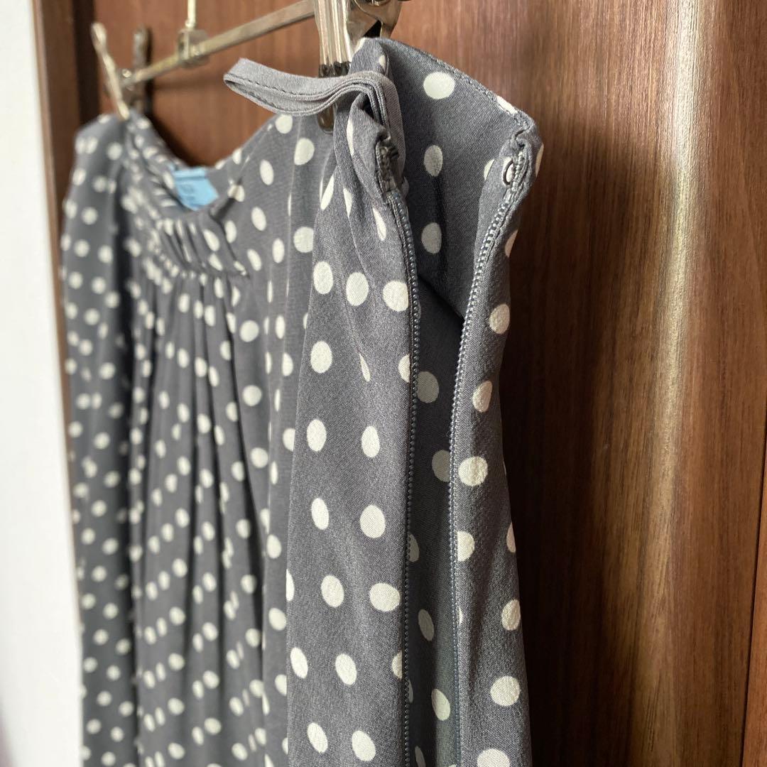 PRADA プラダ グレー水玉スカート　 サイズ42