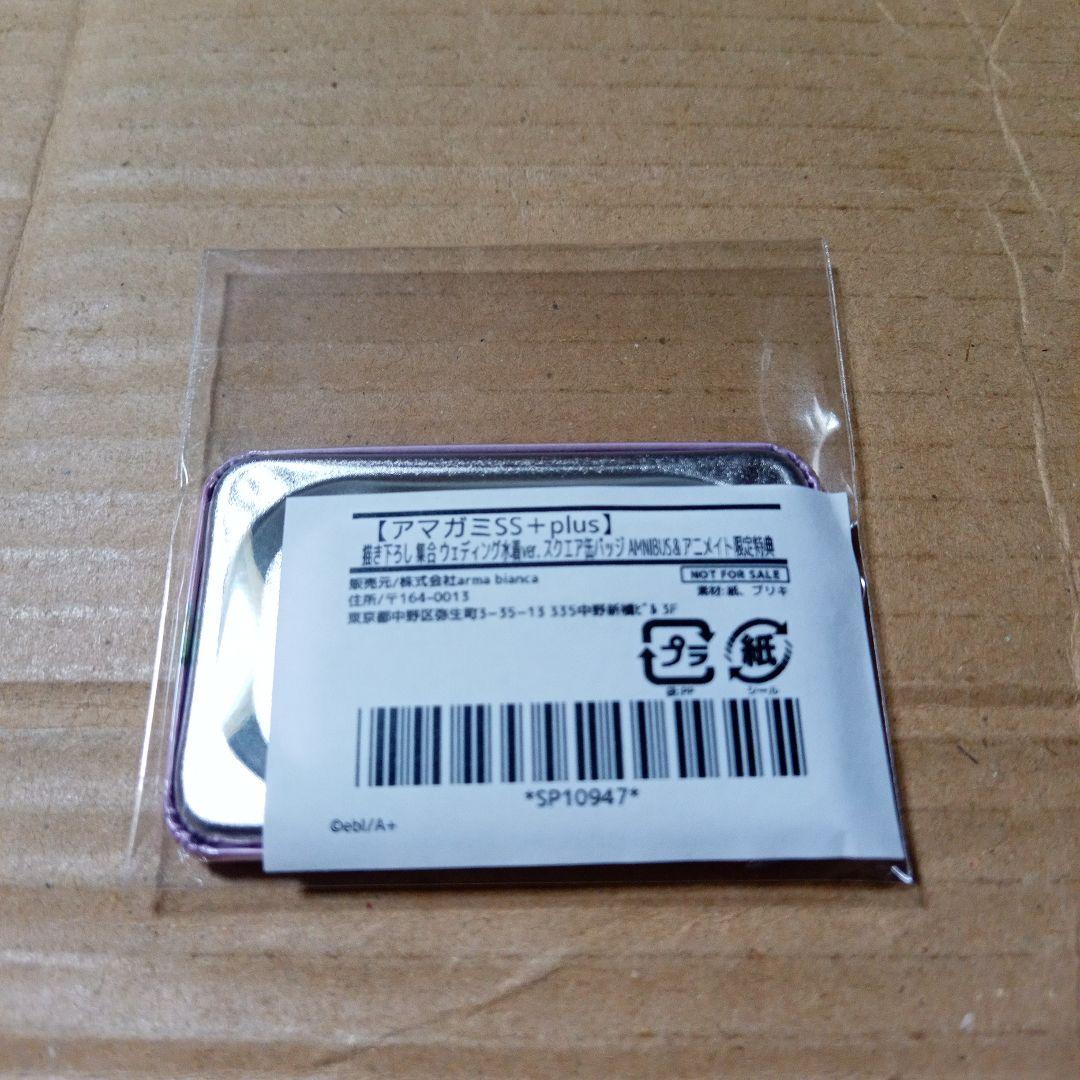 アマガミSS+ plus 描き下ろし 集合 ウェディング水着 スクエア缶バッジ