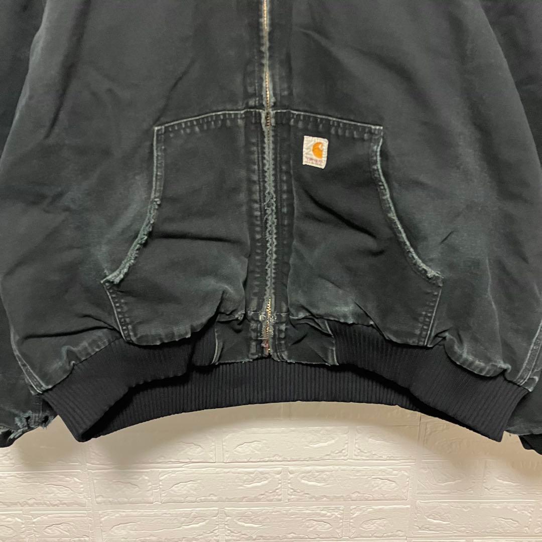 ●H14【US輸入】【ボロ】カーハート アクティブジャケット ブラック【2XL】