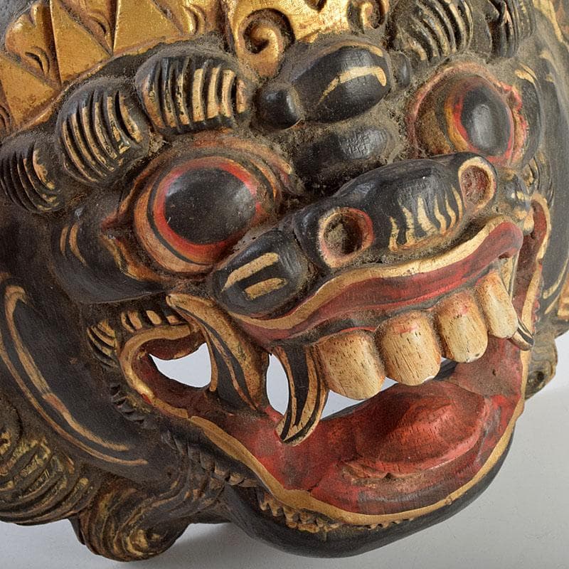 バリ島　インドネシア　彩色木彫　面　マスク　3点まとめて　N　R9428B