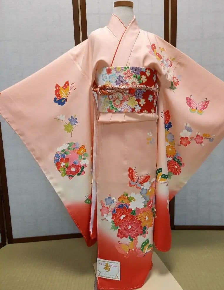 七五三　七才女物　正絹着物，長襦袢仕立て上がり　新品未使用品