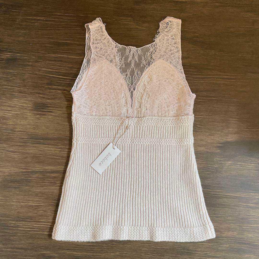【新品未使用】babaco レース ケーブルタンク ベビーピンク バレエコア