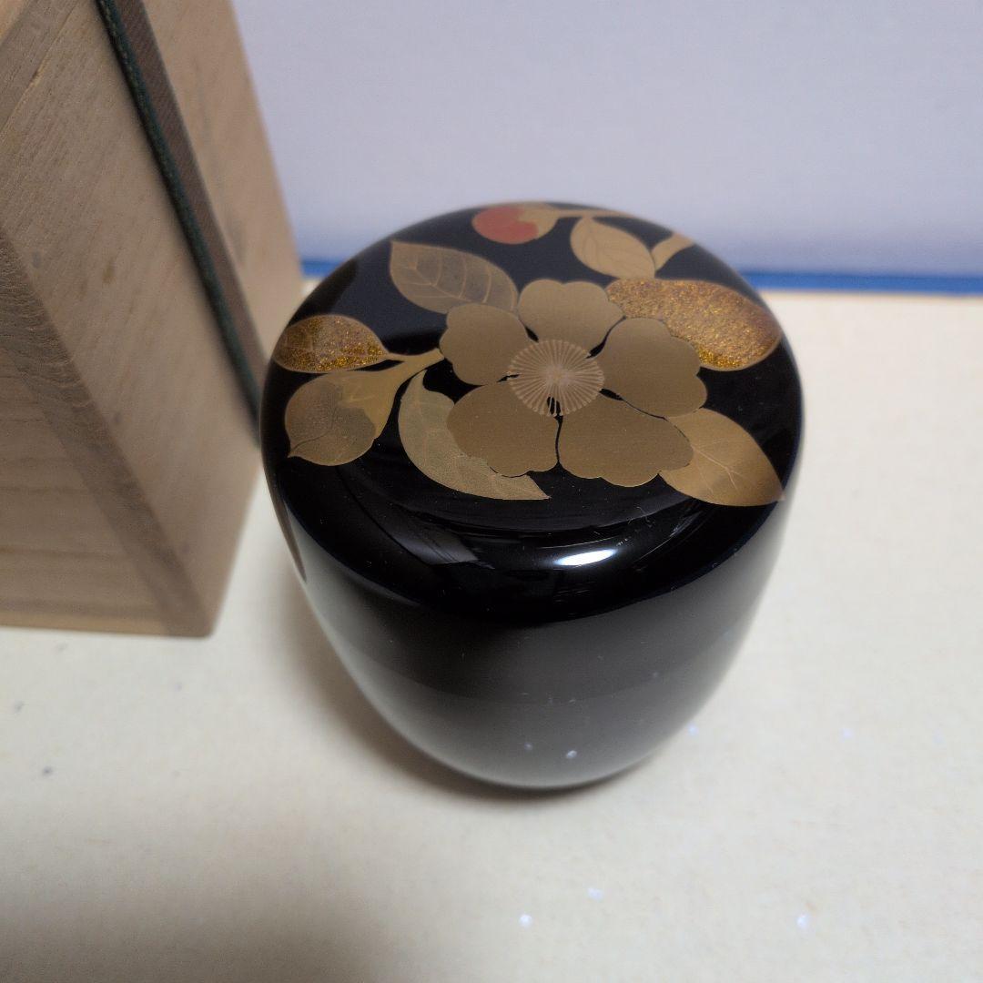 中棗、寒椿蒔絵、梨地朱金入、ふく8番