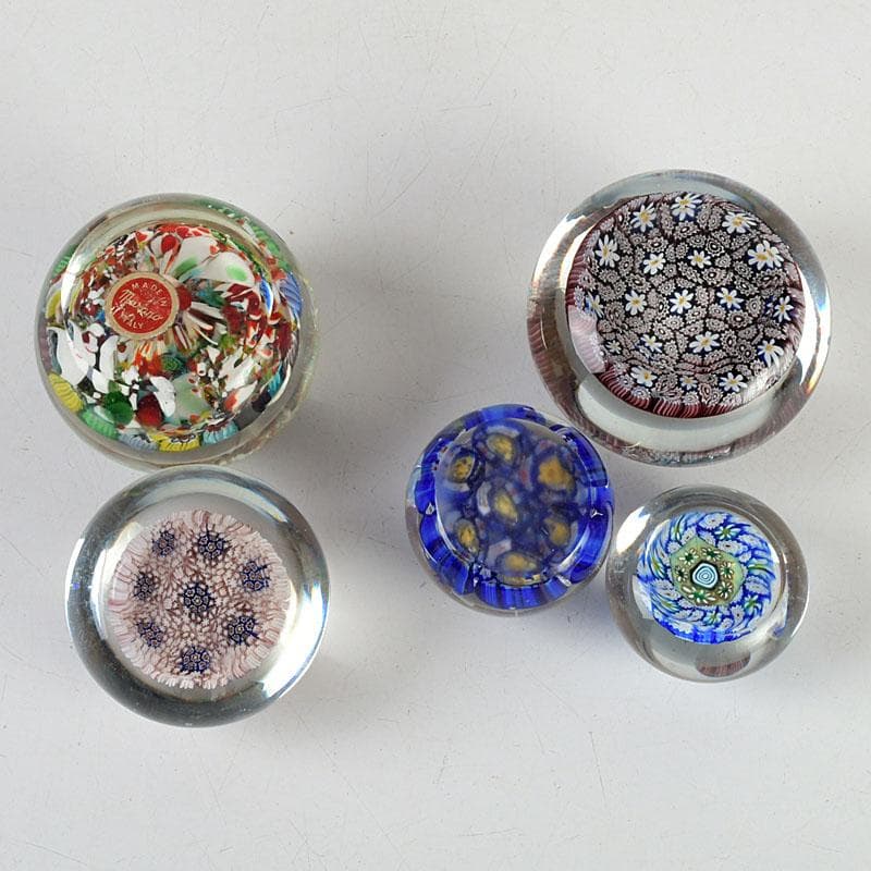 ムラーノガラス　ベネチアンガラス　ペーパーウェイト　5点まとめて　V　9431