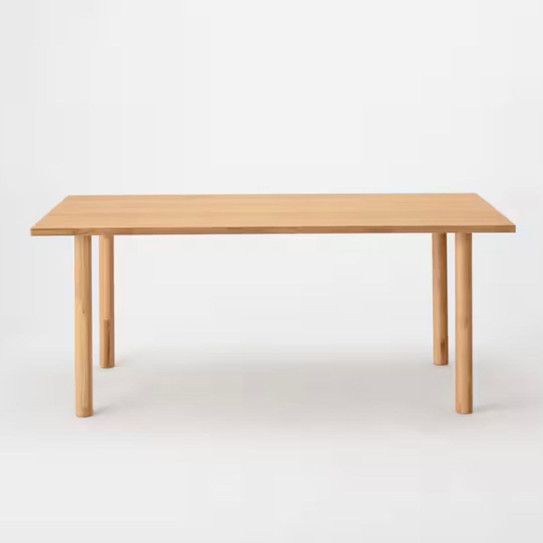 【天板＋脚】無印良品 木製テーブル天板 オーク材 幅180cm×奥行80cm
