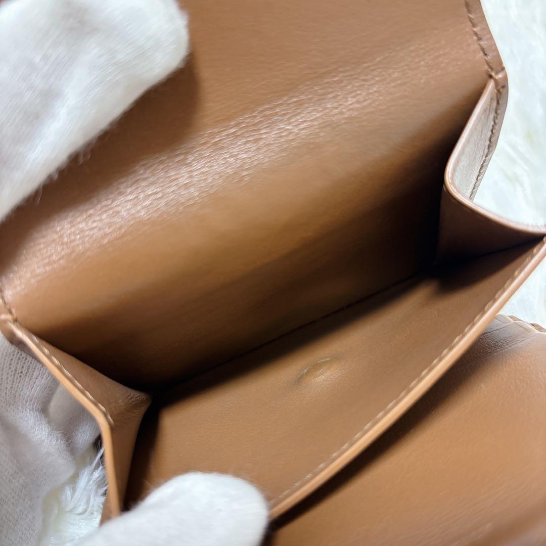 美品✨CELINE トリオンフ スモールフラップウォレット 三つ折り ブラウン