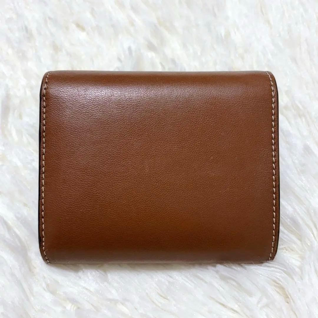 美品✨CELINE トリオンフ スモールフラップウォレット 三つ折り ブラウン