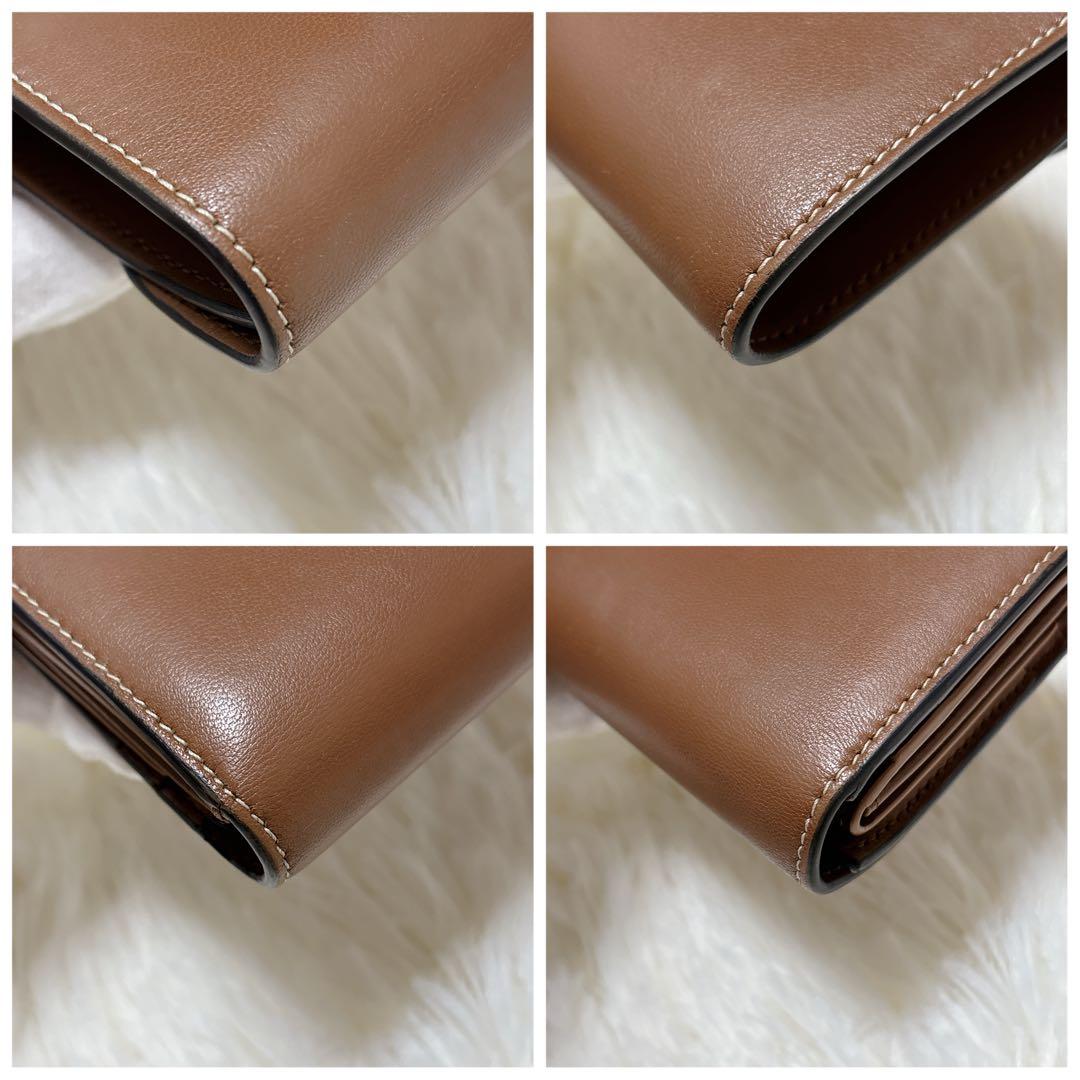 美品✨CELINE トリオンフ スモールフラップウォレット 三つ折り ブラウン