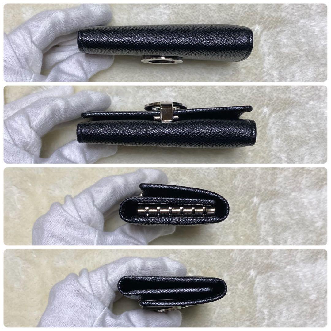 付属品完備❗️新品未使用✨ブルガリ6連キーケース　ビーゼロワン　黒ブラック　レザー