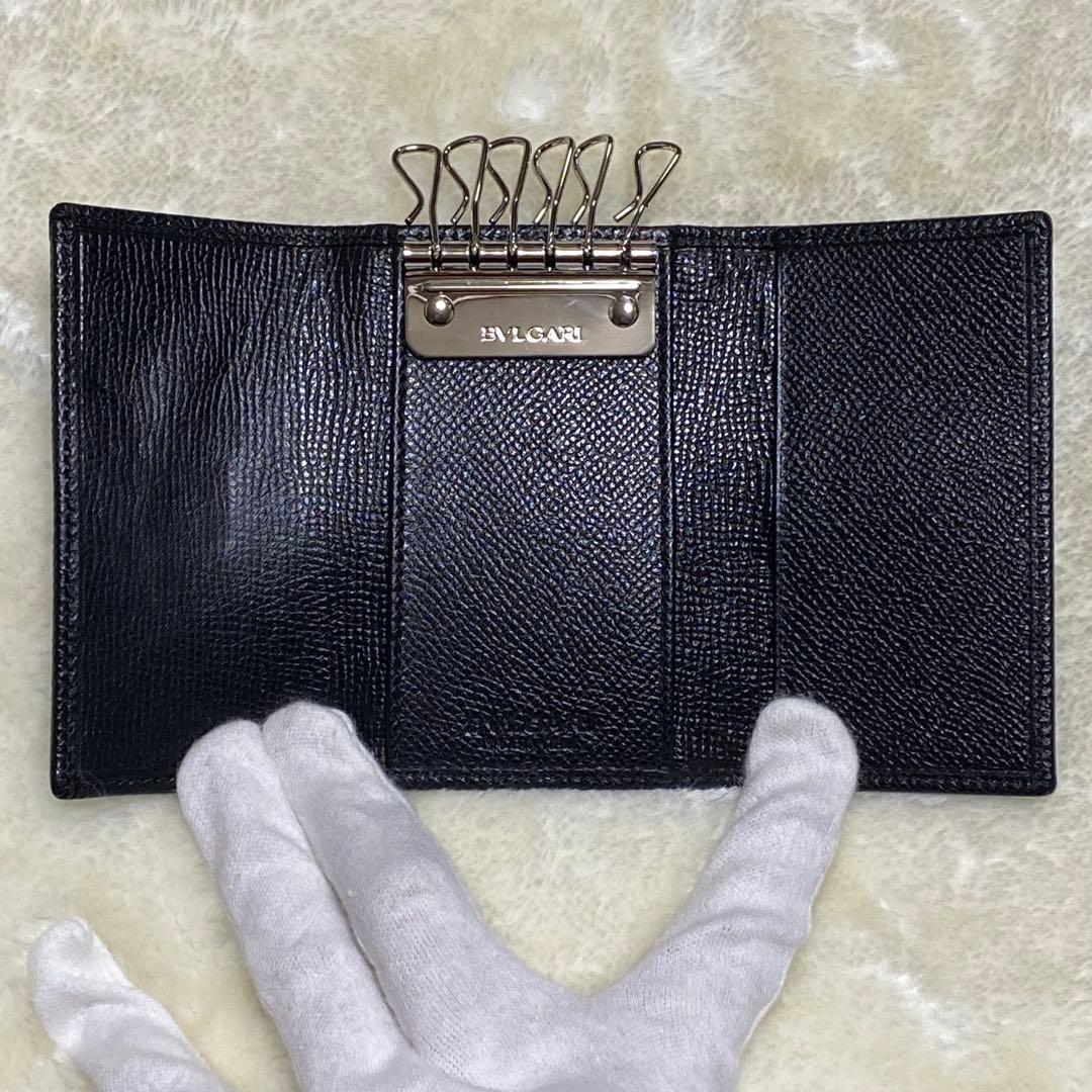付属品完備❗️新品未使用✨ブルガリ6連キーケース　ビーゼロワン　黒ブラック　レザー