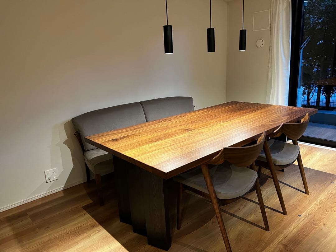 カリモク　ベンチ　特注ラムース生地　CU9453R