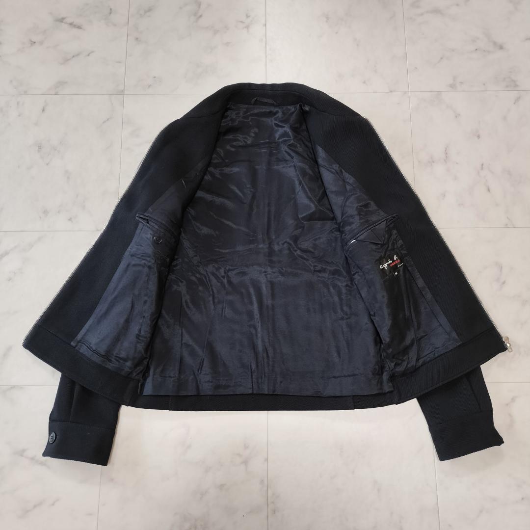 アニエスベー オム ショートドリズラージャケット 46 S~M ジップブルゾン