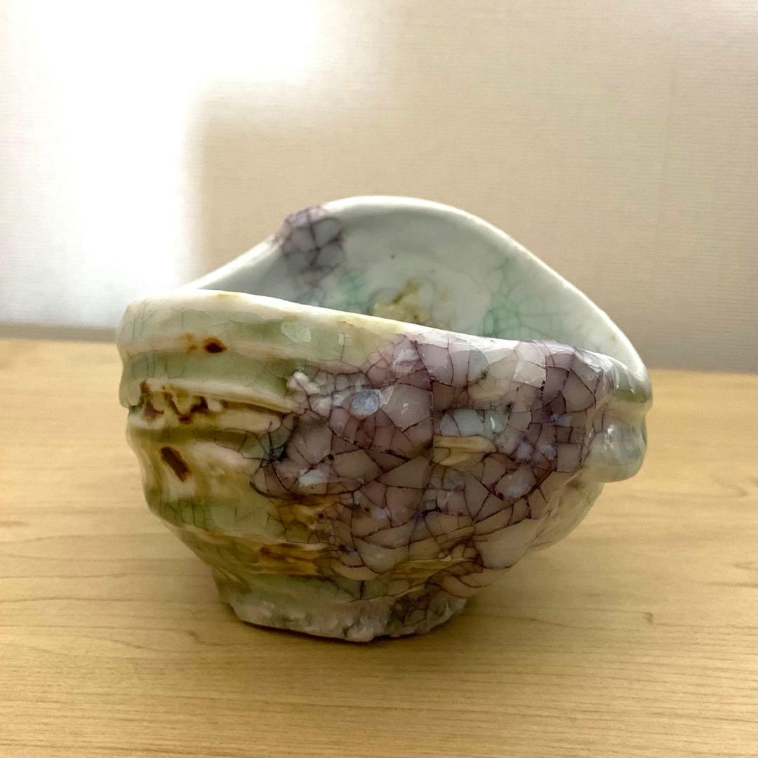 氏家昂大 漆貫入彩白磁ぐい呑