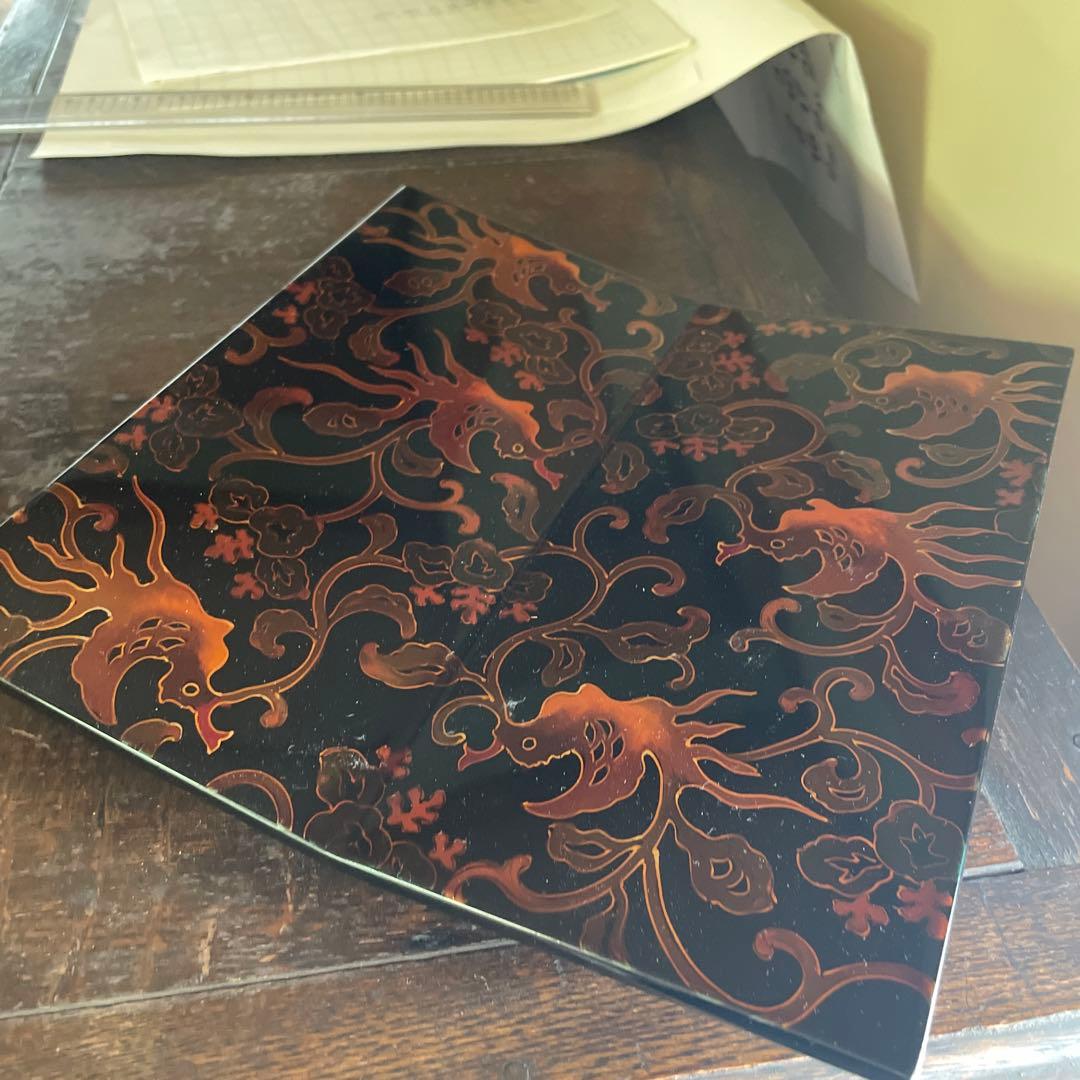 漆器 文箱 龍模様