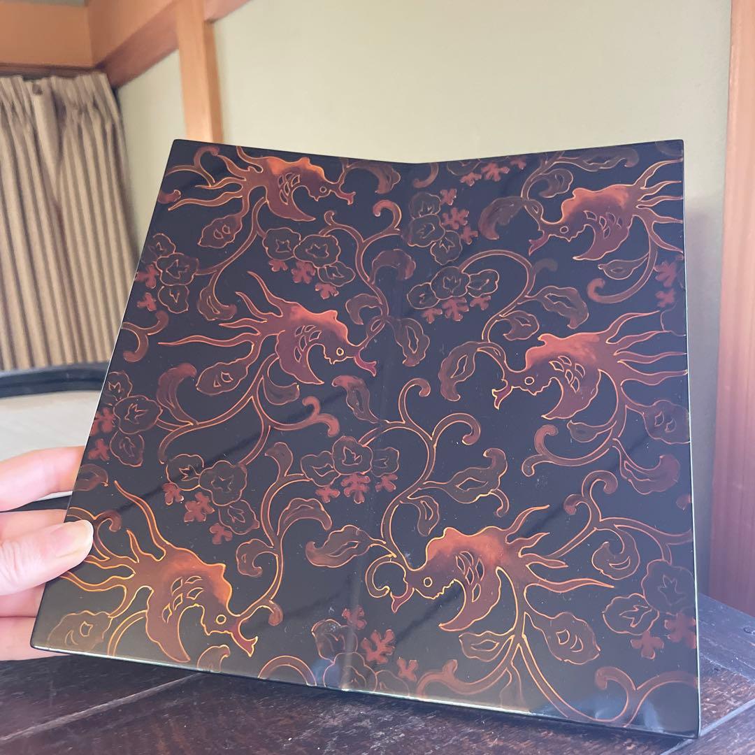 漆器 文箱 龍模様