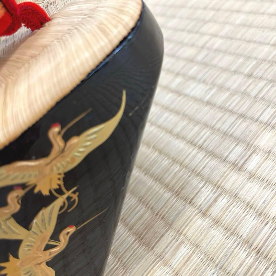 七五三 ぽっくり 七歳 飛鶴 漆金蒔絵 本畳 (未使用品)