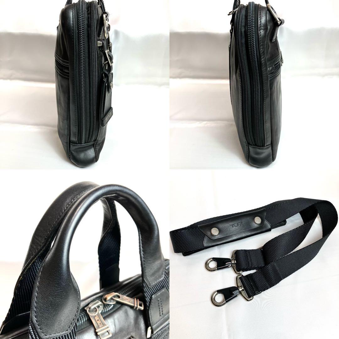 【美品】TUMI ブリーフケース オールレザー　2way A4 ブラック