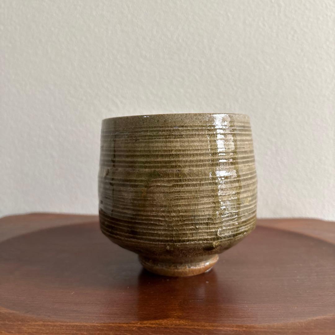 櫛掻　抹茶碗 民藝
