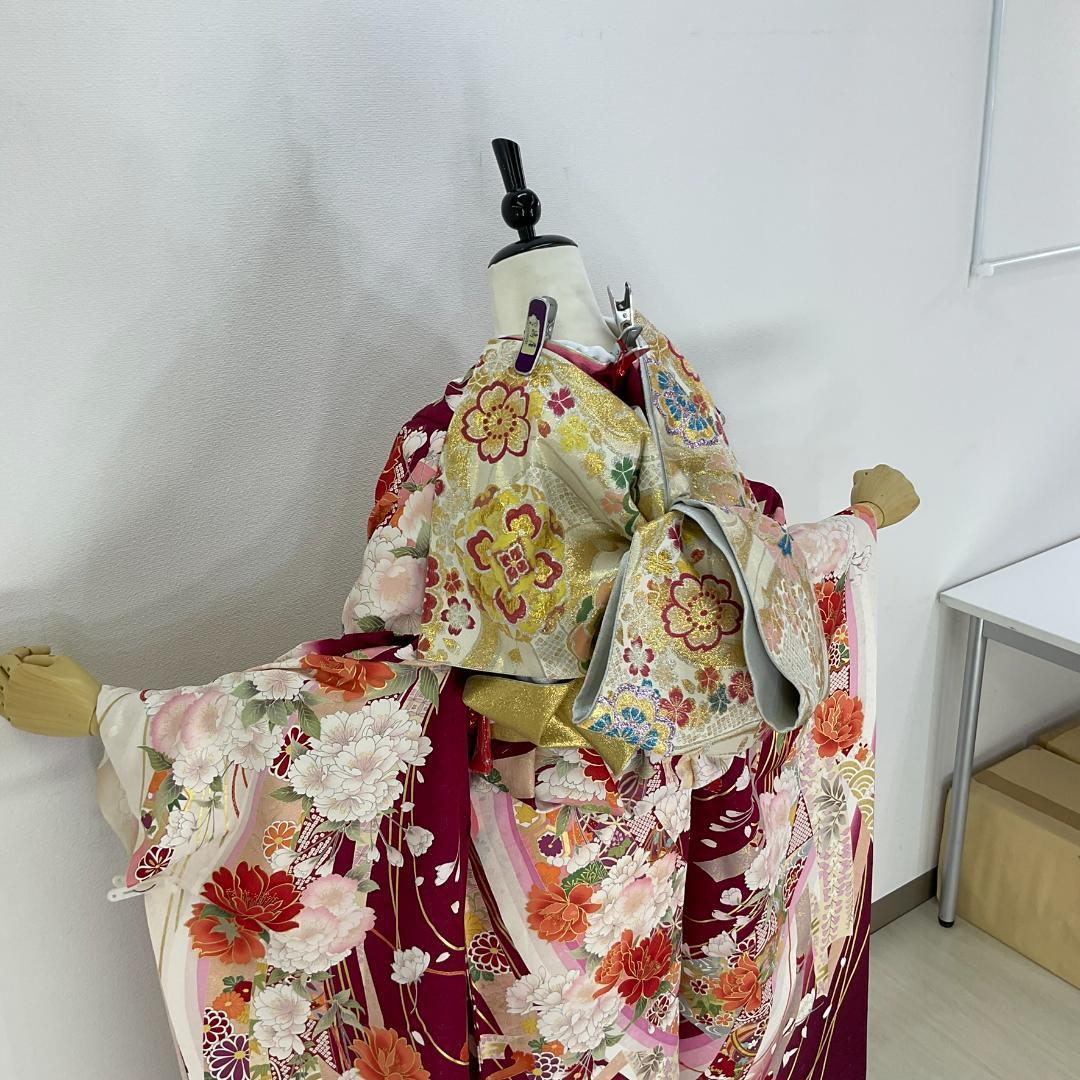 ししまる　正絹お振袖10点フルセット　お着付け小物セット　新品