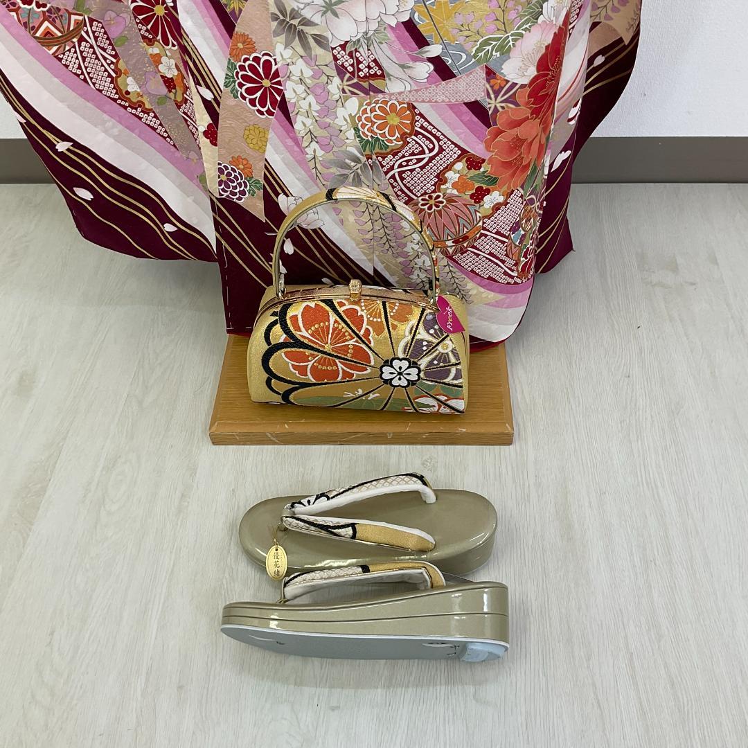 ししまる　正絹お振袖10点フルセット　お着付け小物セット　新品