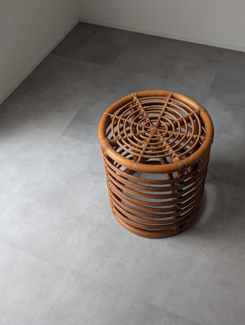 ヴィンテージ アイコニック ラタンスツール 籐 vintage アノニマス