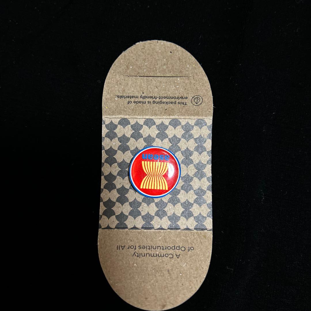 ASEAN大阪関西万博2025猿の金属製ピンバッジアセアンピン