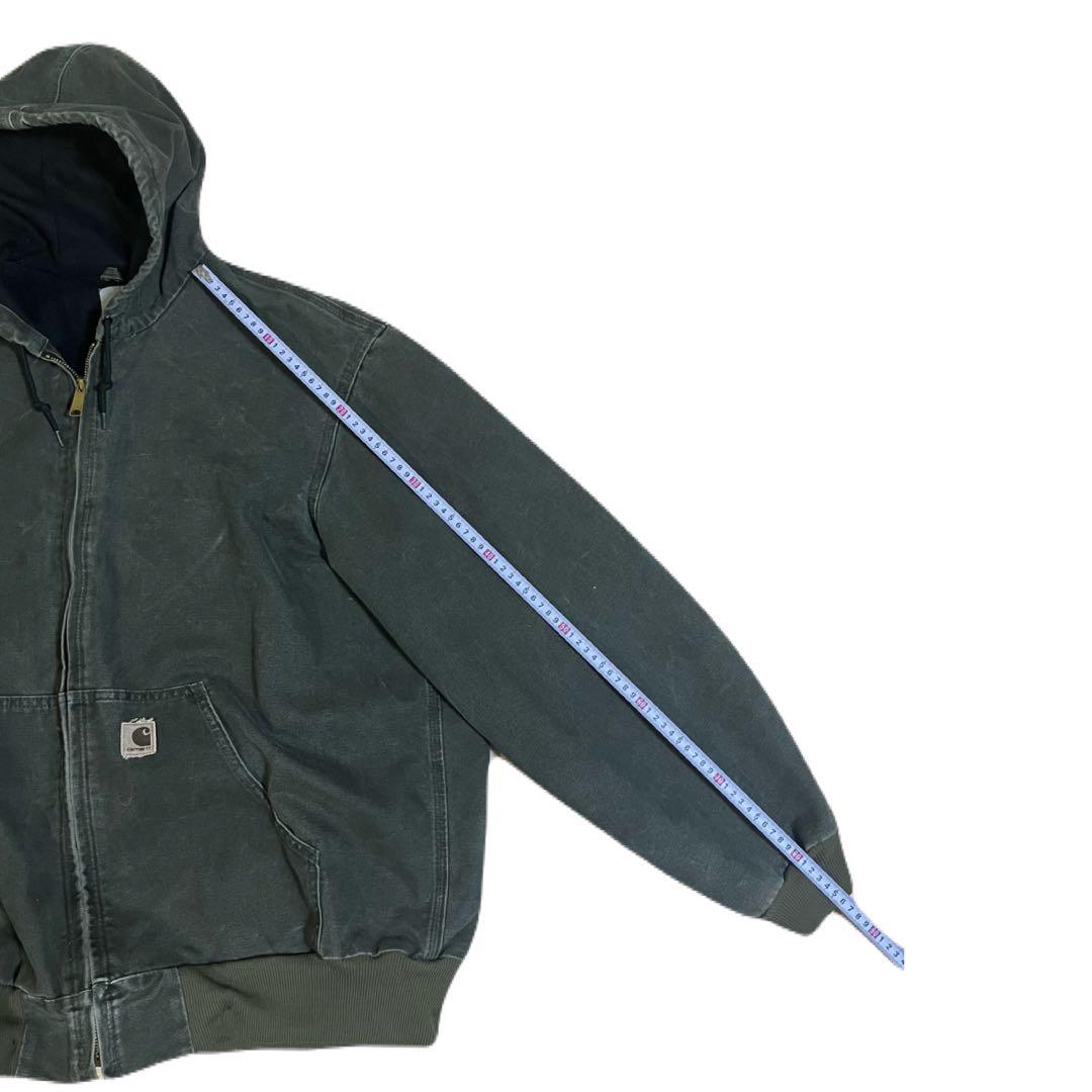 Carhartt アクティブジャケット J25 MOS 革パッチ モスグリーン